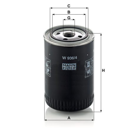 Mann W 936/4 Hydraulic Filter W9364