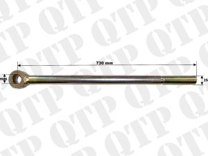 AL158875/DRP79032 Nostotanko vetokoukku 730mm pitkä 25mm kierre Tähän Mutteri 25mm L156498